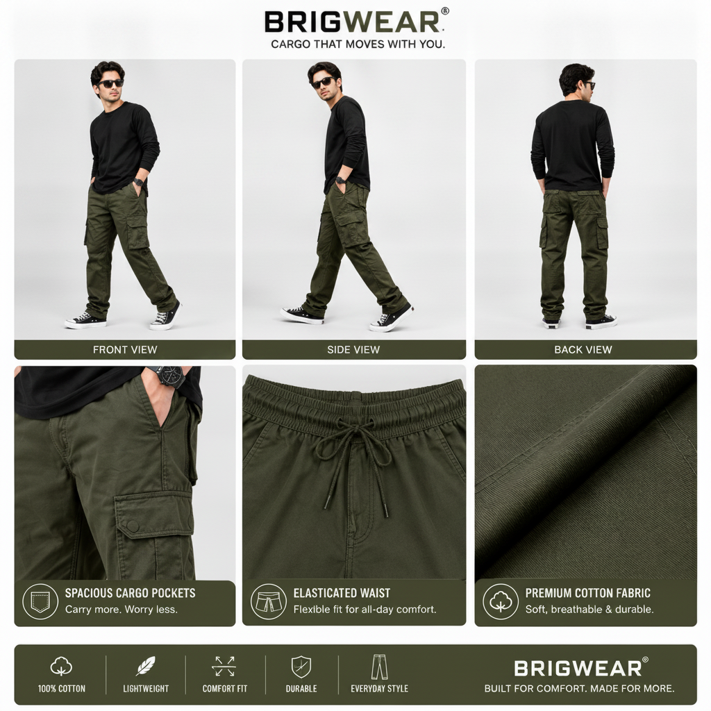 Premium 100% Cotton Cargo