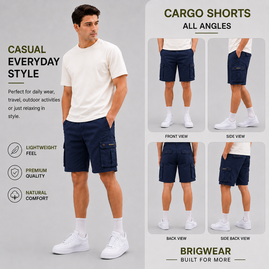 Premium Cotton Cargo Shorts