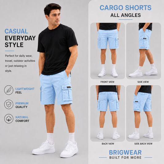 Premium Cotton Cargo Shorts