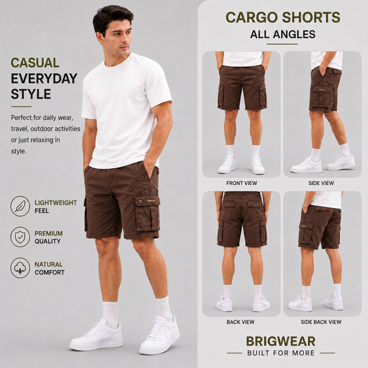 Premium Cotton Cargo Shorts