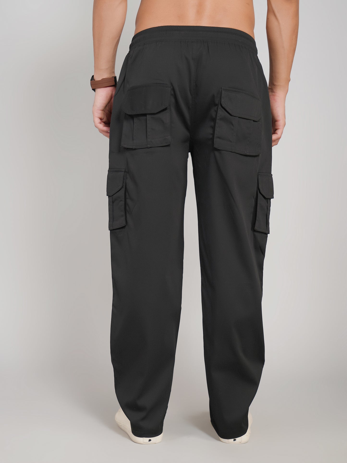 Black Cargo Loose Fit-Cotton