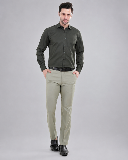 Olive Green Shirt - Gold