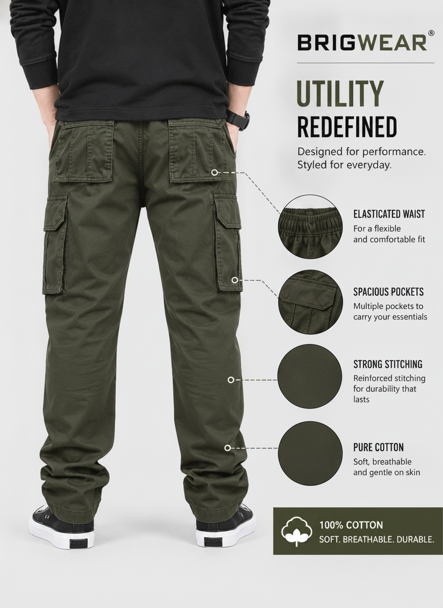 Premium 100% Cotton Cargo