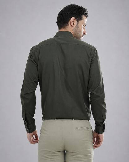 Olive Green Shirt - Gold