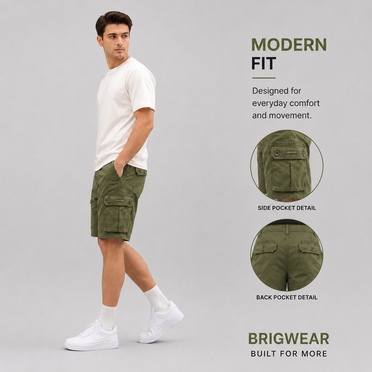 Premium Cotton Cargo Shorts