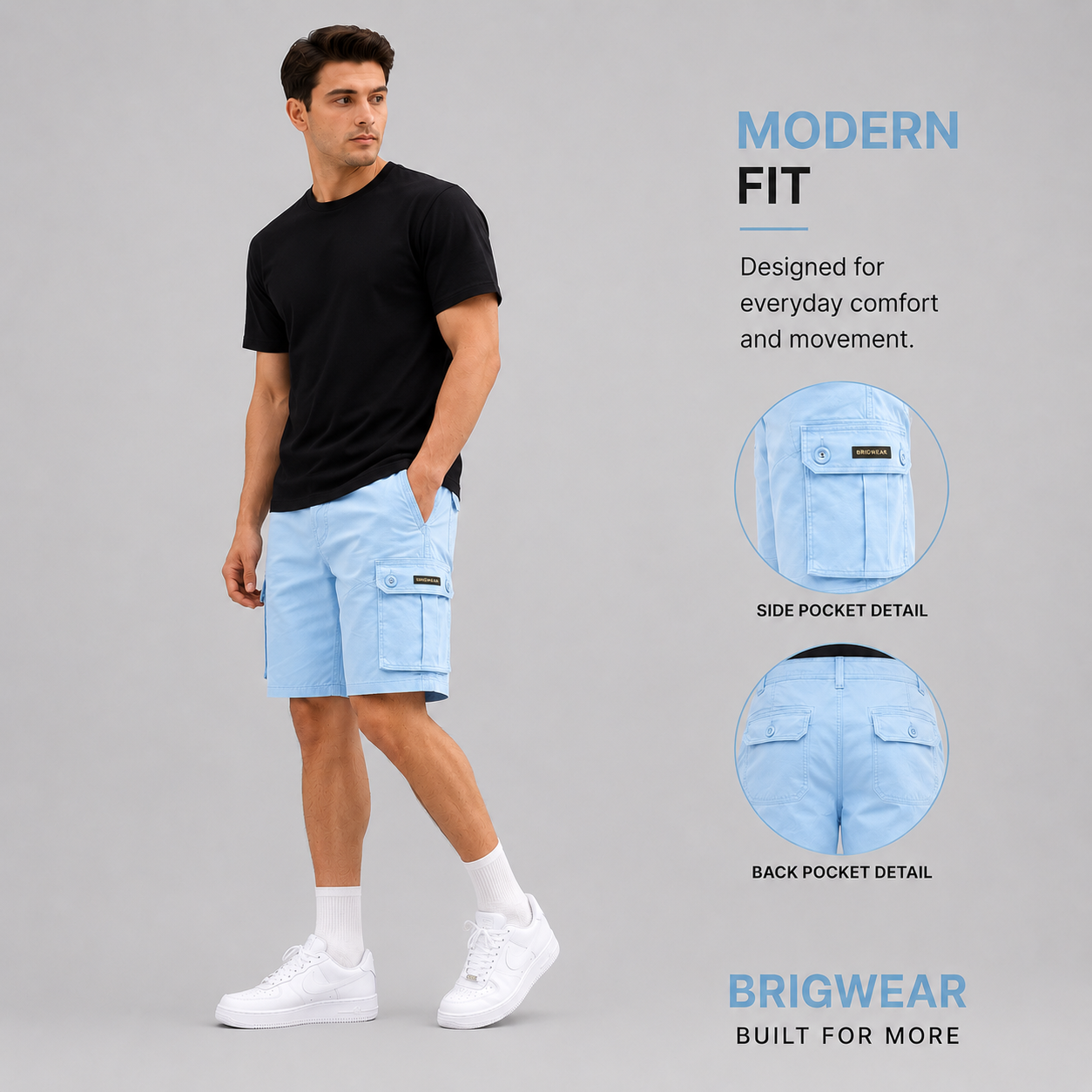 Premium Cotton Cargo Shorts