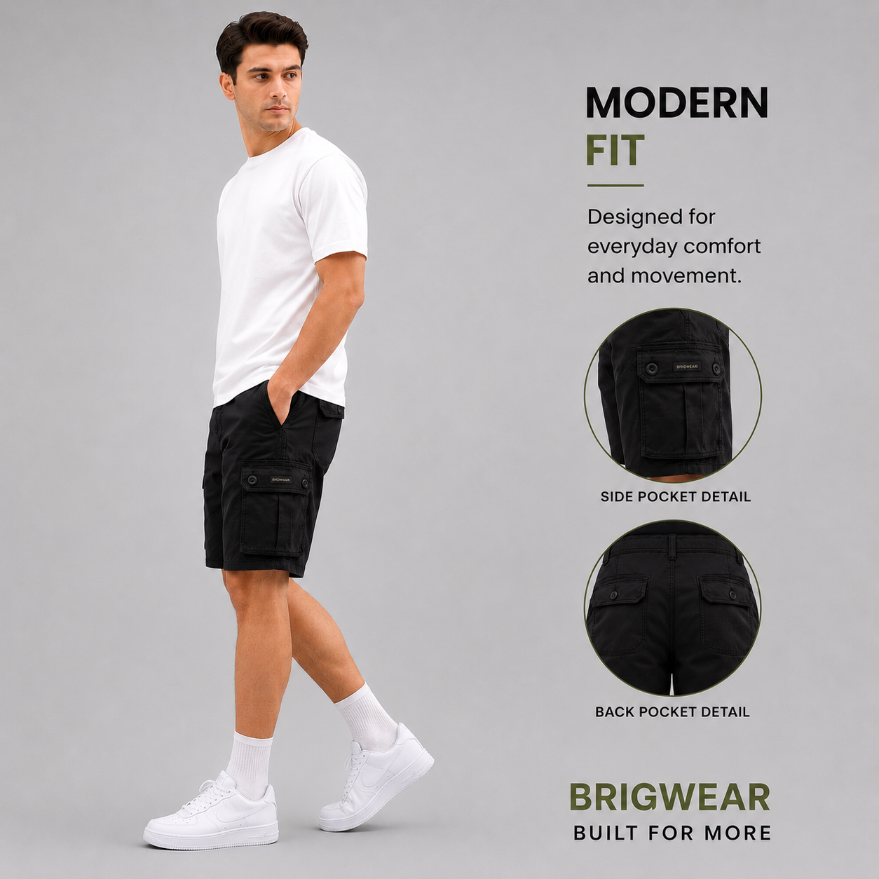 Premium Cotton Cargo Shorts