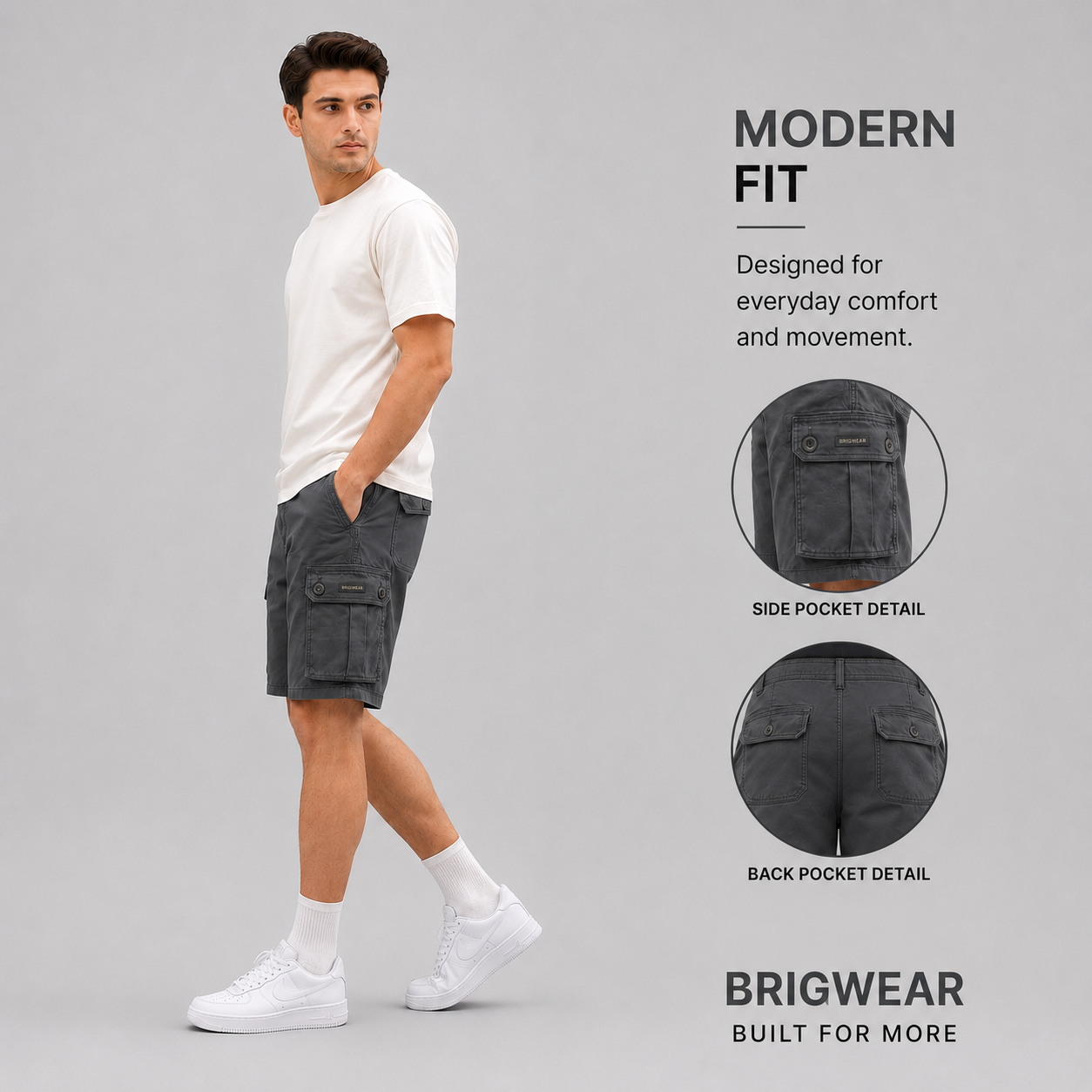 Premium Cotton Cargo Shorts