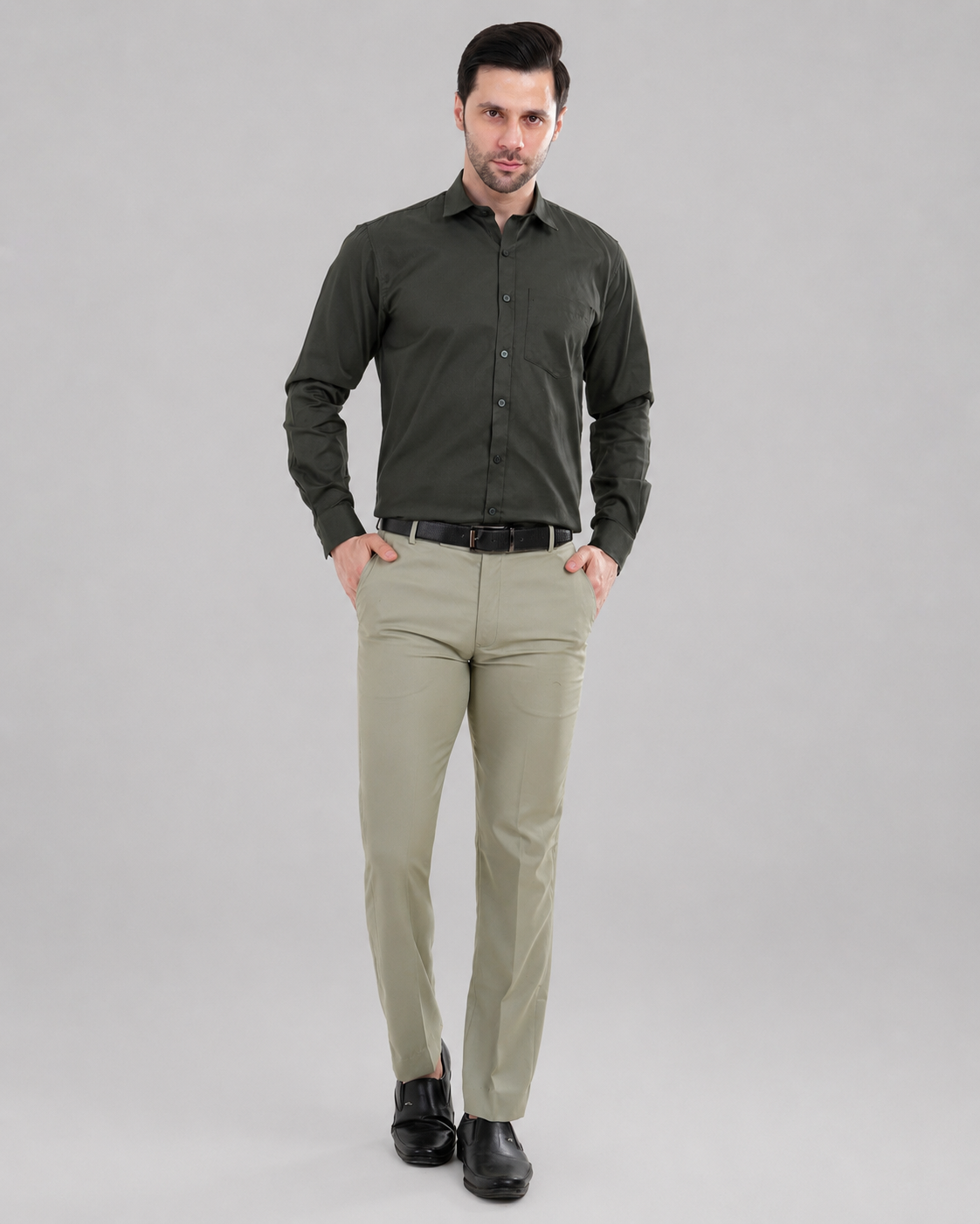 Olive Green Shirt -Cotton