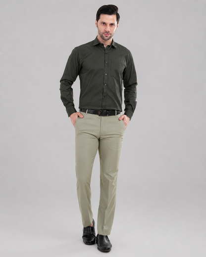 Olive Green Shirt -Cotton