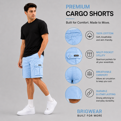 Premium Cotton Cargo Shorts