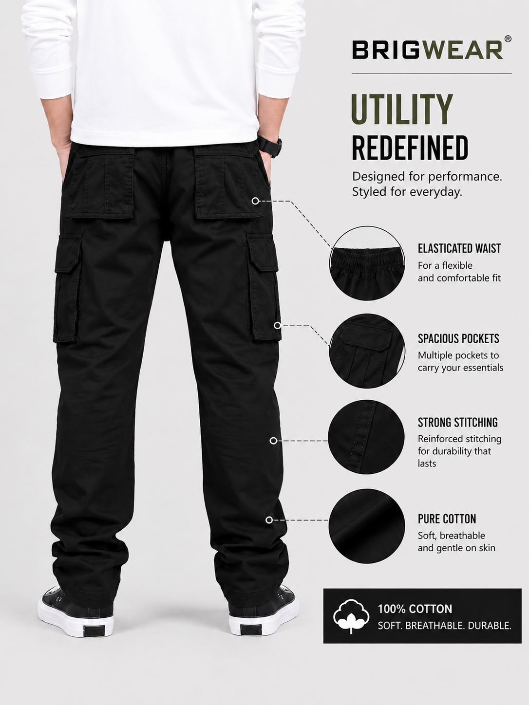 Premium 100% Cotton Cargo