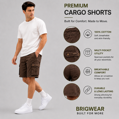 Premium Cotton Cargo Shorts
