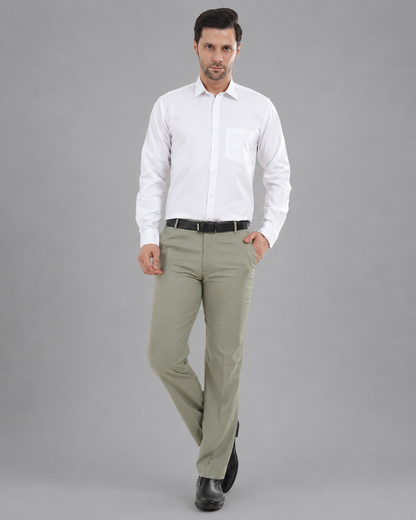 White Cotton Shirt - Gold