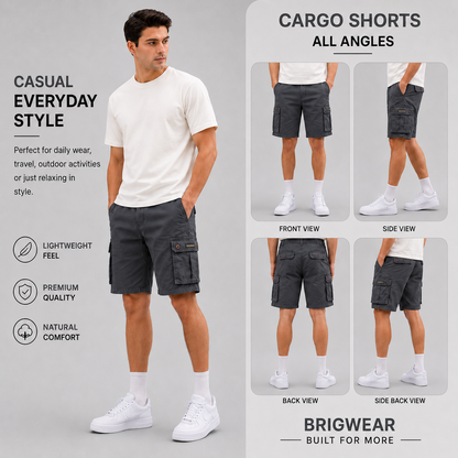 Premium Cotton Cargo Shorts