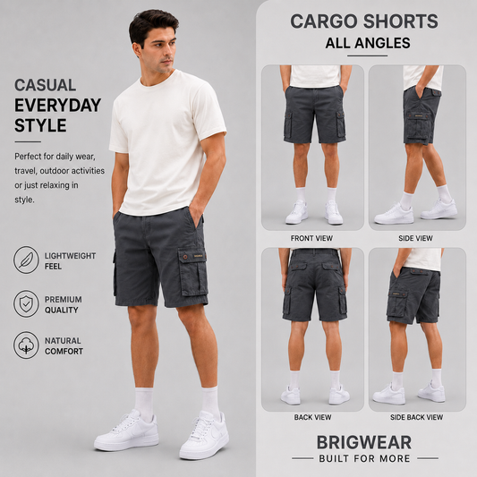Premium Cotton Cargo Shorts