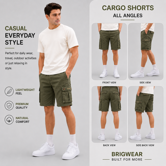 Premium Cotton Cargo Shorts