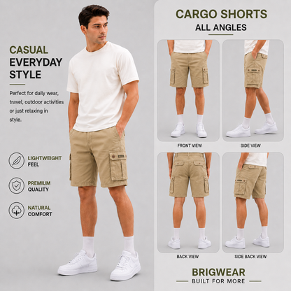 Premium Cotton Cargo Shorts