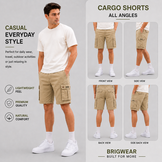 Premium Cotton Cargo Shorts