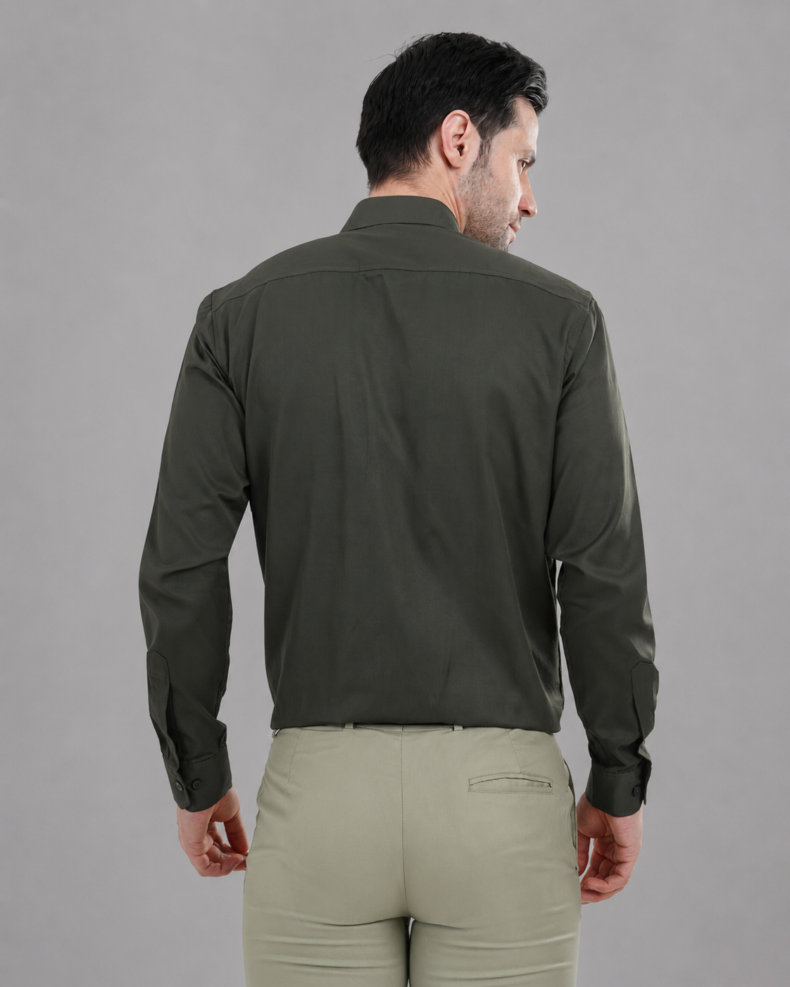 Olive Green Shirt -Cotton