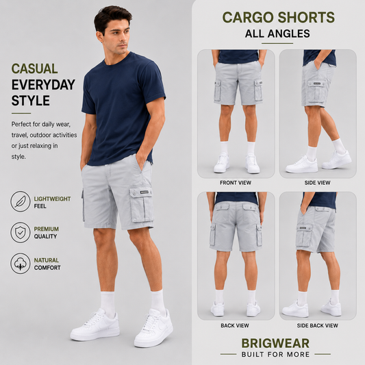 Premium Cotton Cargo Shorts