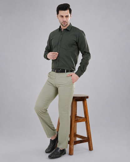 Olive Green Shirt - Gold