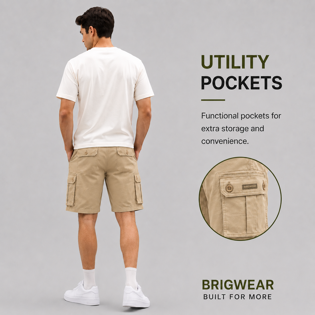 Premium Cotton Cargo Shorts