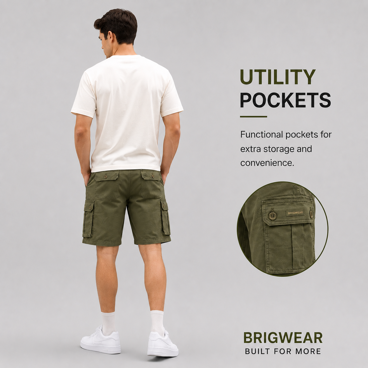 Premium Cotton Cargo Shorts
