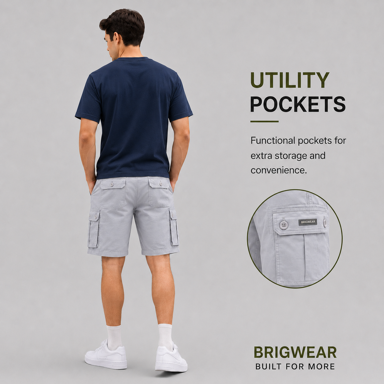 Premium Cotton Cargo Shorts