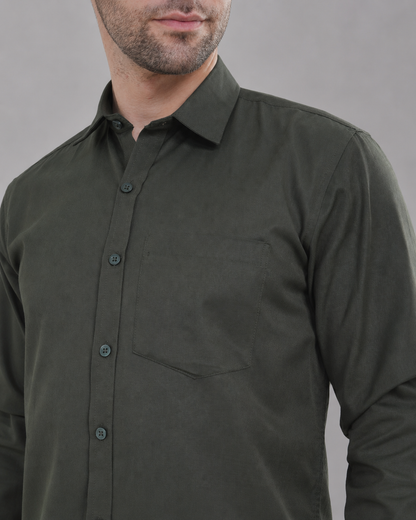 Olive Green Shirt -Cotton