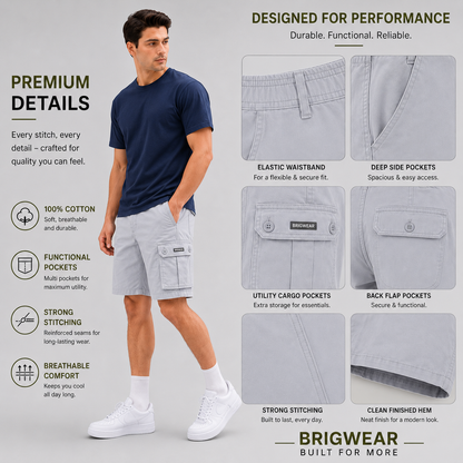 Premium Cotton Cargo Shorts