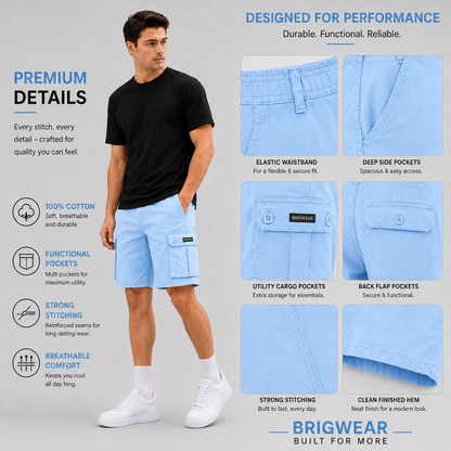 Premium Cotton Cargo Shorts