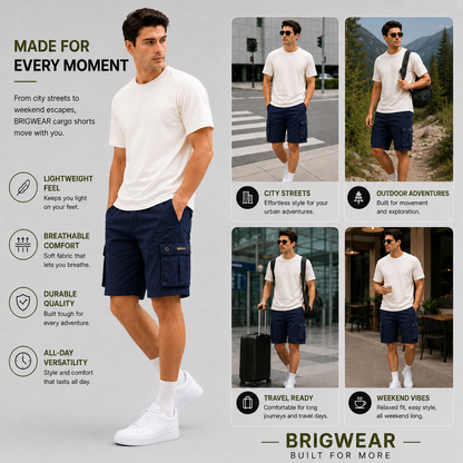 Premium Cotton Cargo Shorts