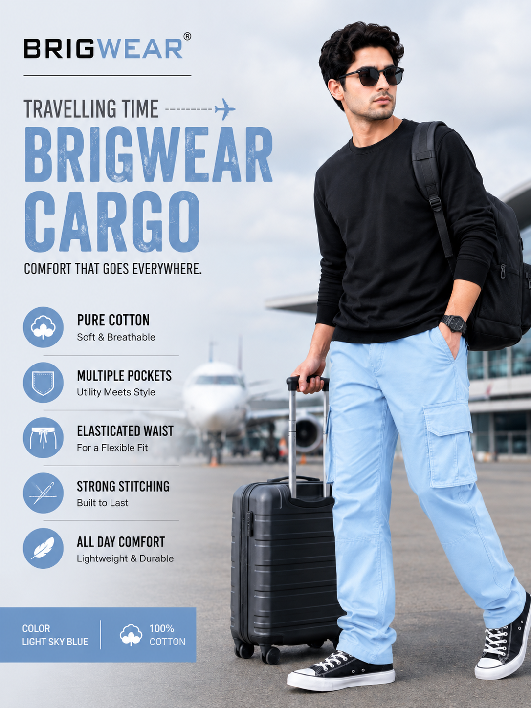 Premium 100% Cotton Cargo