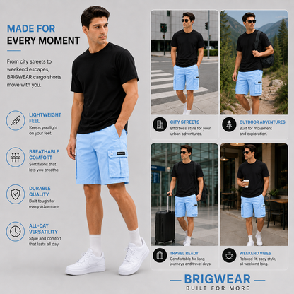 Premium Cotton Cargo Shorts