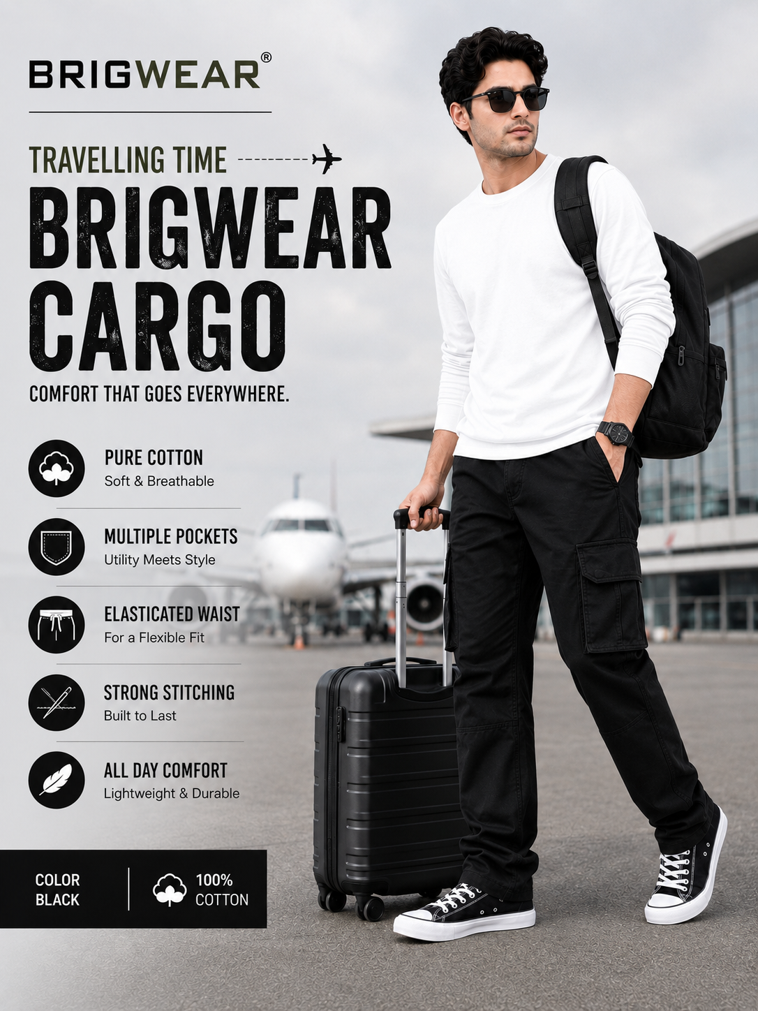 Premium 100% Cotton Cargo