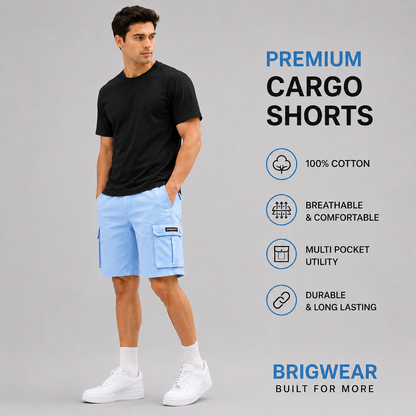 Premium Cotton Cargo Shorts