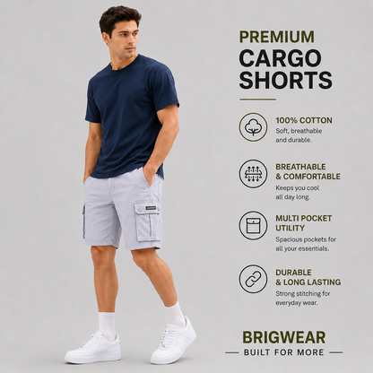 Premium Cotton Cargo Shorts