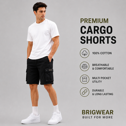 Premium Cotton Cargo Shorts