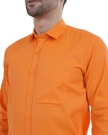 White Gold Orange Shirt