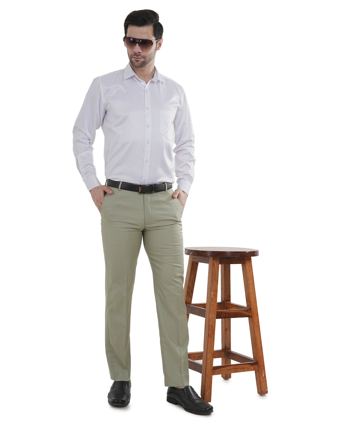 Satain White Shirt
