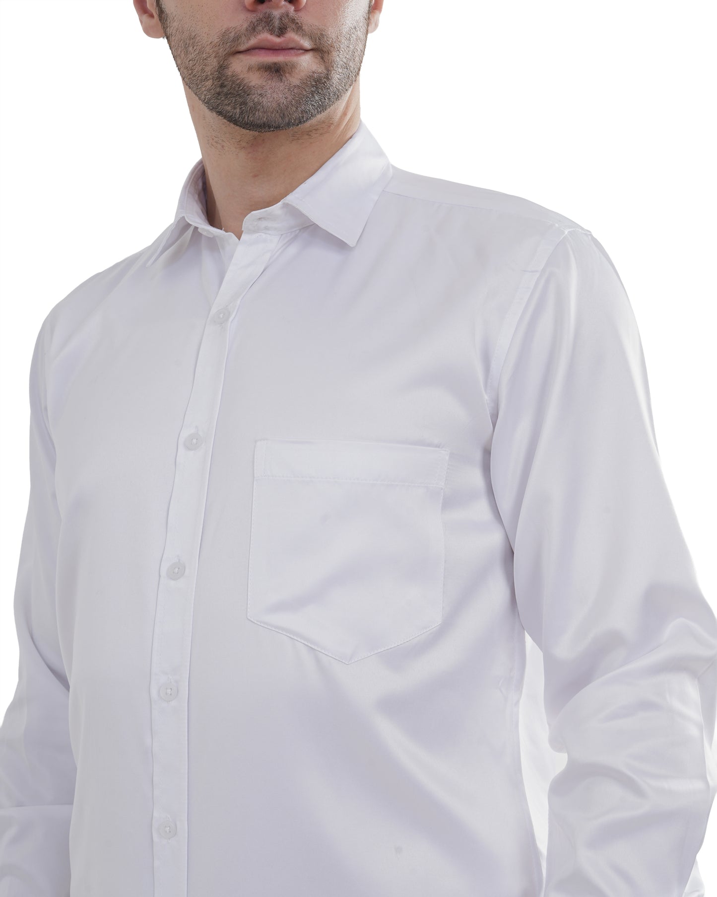 Satain White Shirt