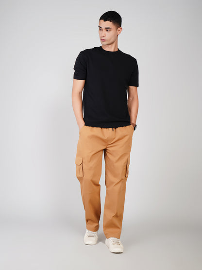 Beige Cargo Loose Fit- Cotton