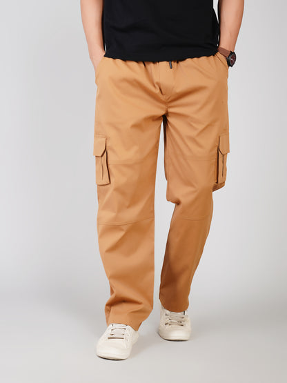 Beige Cargo Loose Fit- Cotton