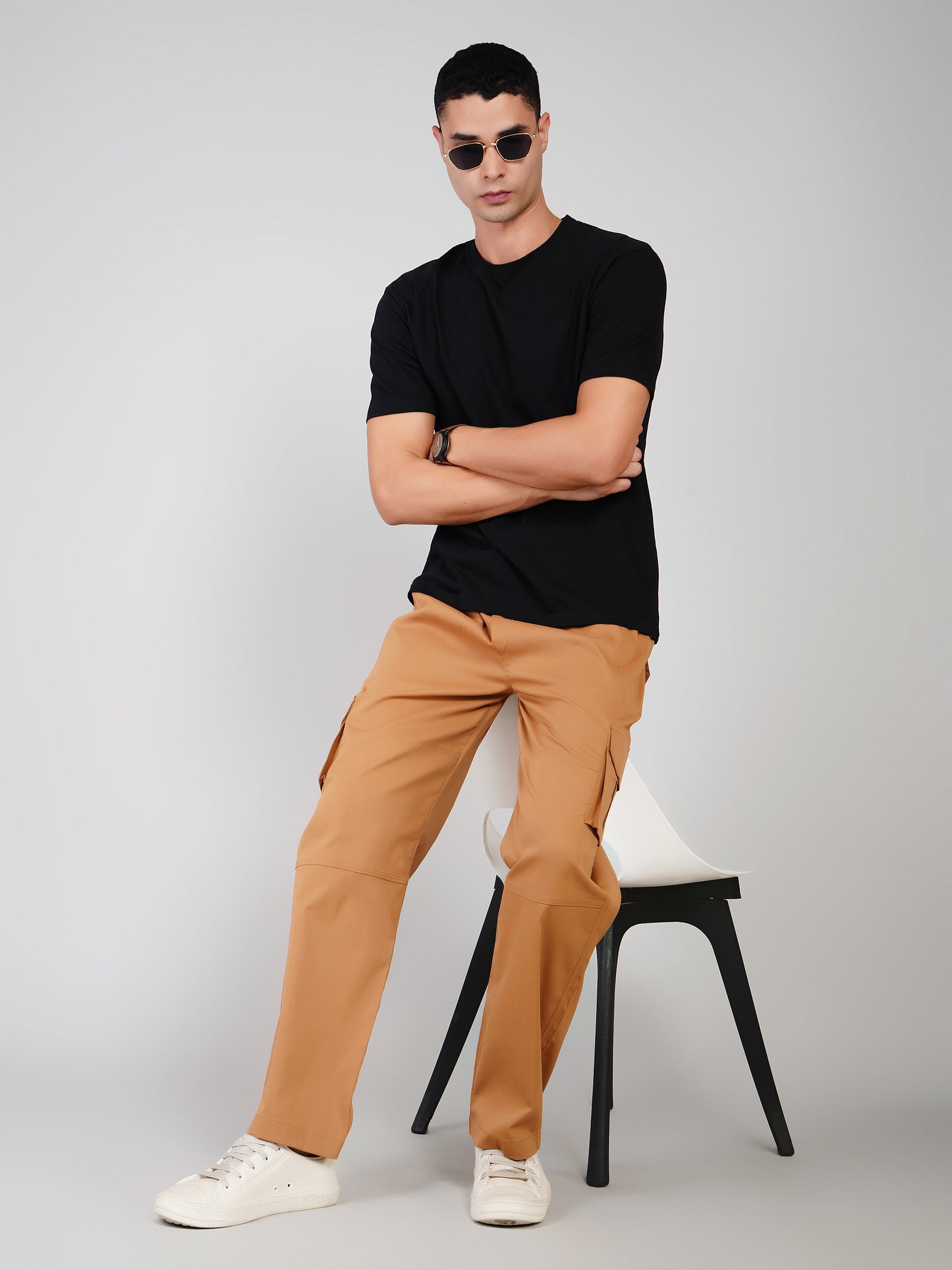 Beige Cargo Loose Fit- Cotton