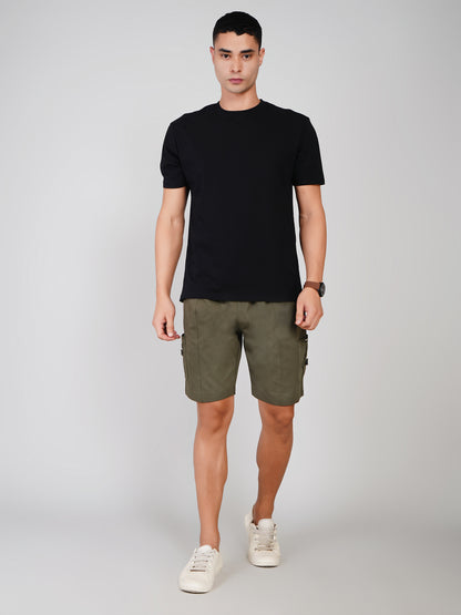 Olive Shorts Cargo- Cotton