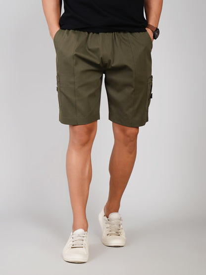 Olive Shorts Cargo- Cotton