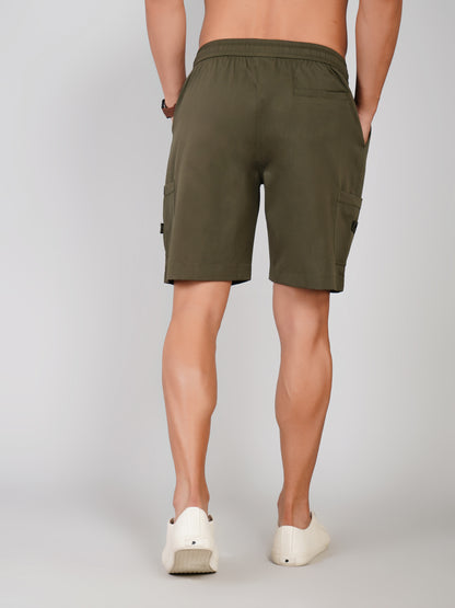 Olive Shorts Cargo- Cotton