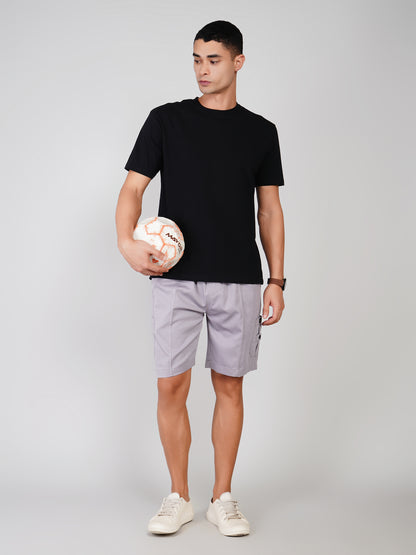Light Grey Shorts Cargo-Cotton